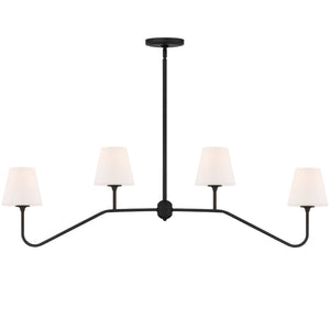 Keenan 4 Light Black Forged Chandelier