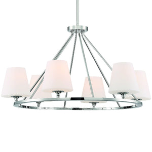 Keenan 6 Light Polished Nickel Chandelier