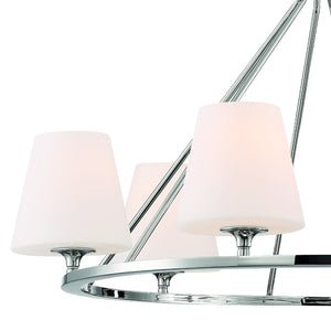 Keenan 6 Light Polished Nickel Chandelier