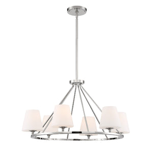 Keenan 6 Light Polished Nickel Chandelier