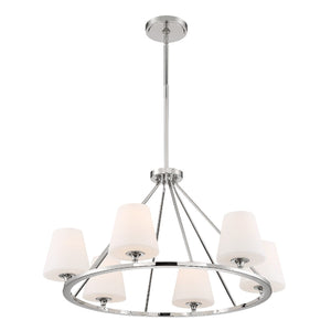 Keenan 6 Light Polished Nickel Chandelier