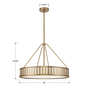 Kendal 6 Light Vibrant Gold Pendant