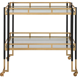 Kentmore Glass Bar Cart