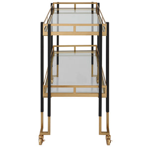 Kentmore Glass Bar Cart