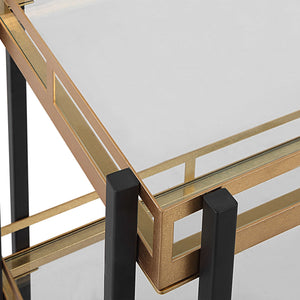 Kentmore Glass Bar Cart