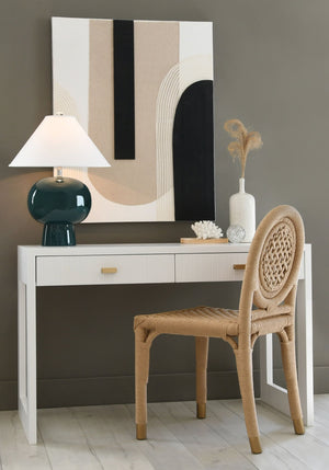 Larkin Desk in Matte White Lacquer