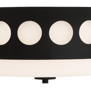Kirby 2 Light Black Forged Ceiling Mount