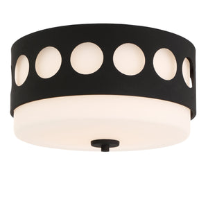 Kirby 2 Light Black Forged Ceiling Mount