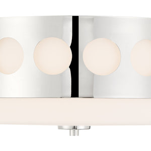 Kirby 2 Light Polished Nickel Ceiling Mount