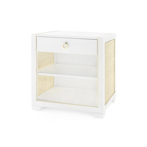 1-Drawer Side Table in White Lacquer | Karen Collection | Villa & House