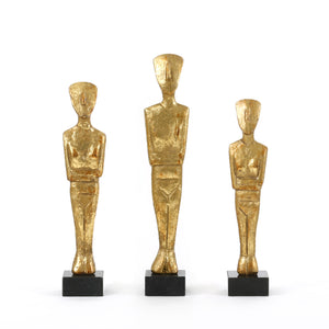 Set of 3 Statues in Gold | Lais Collection | Villa & House