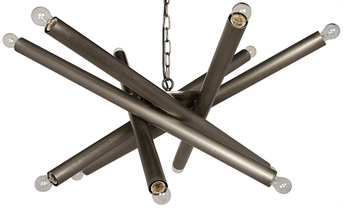 Noir Lex Stix Chandelier - Silver