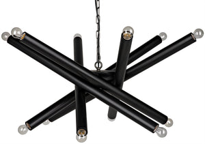 Noir Lex Chandelier - Black Metal