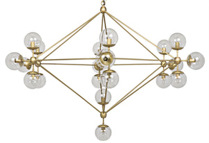 Noir Pluto Chandelier - Large - Antique Brass