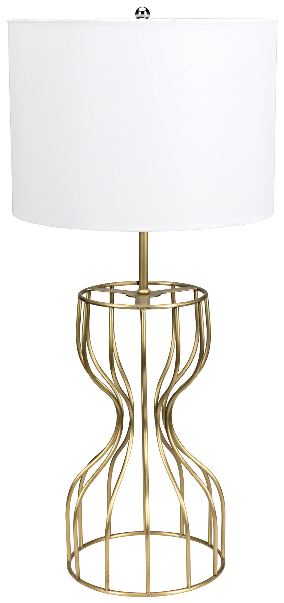 Noir Perry Table Lamp - Antique Brass