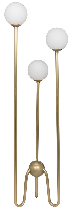Noir Seafield Floor Lamp - Antique Brass