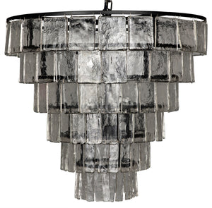 Noir Carnegie Chandelier - Black Metal - Large