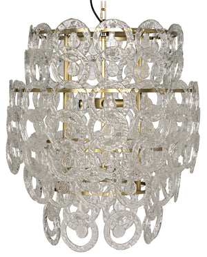 Noir Quebec Chandelier - Antique Brass
