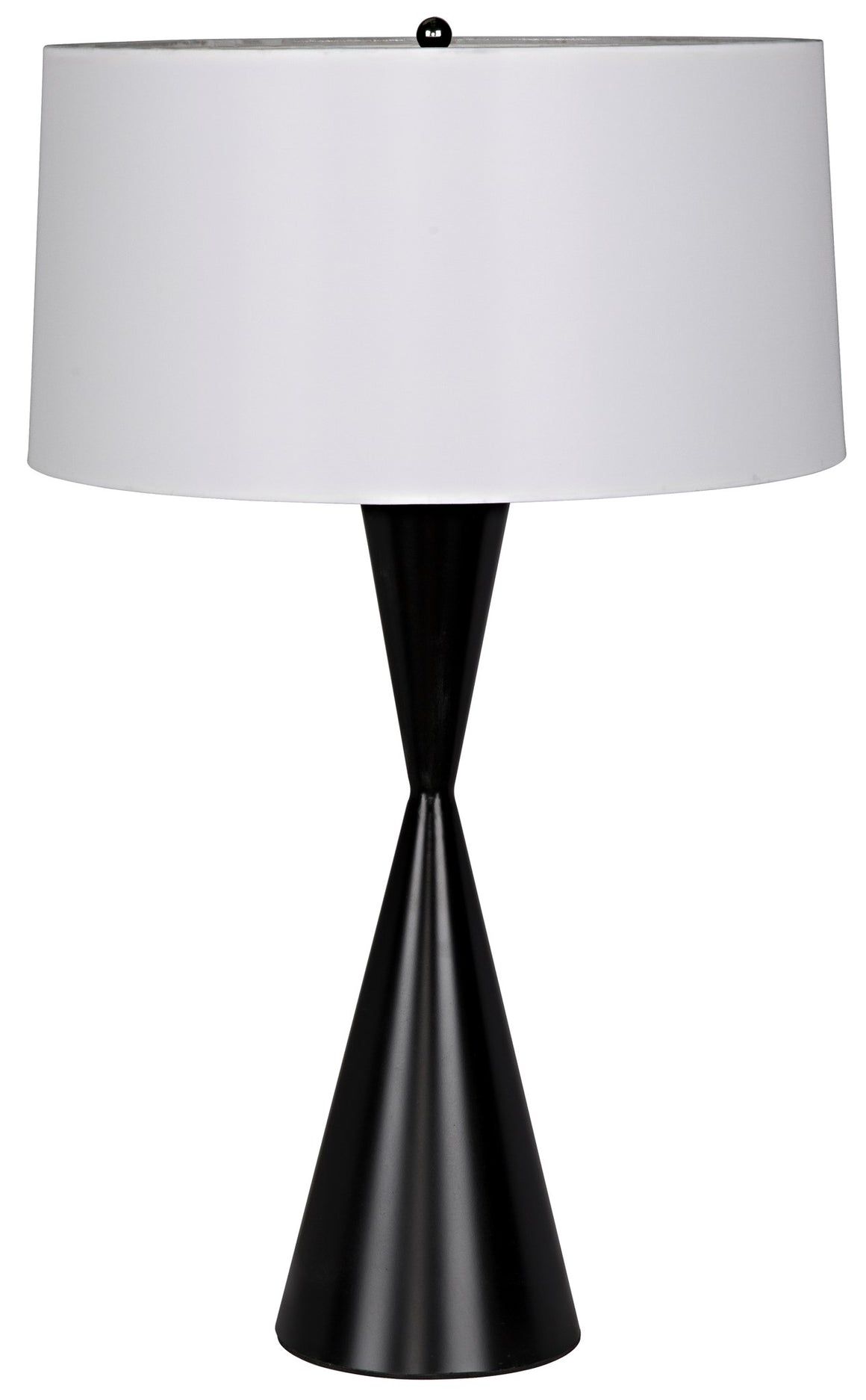 Noir Noble Table Lamp with Shade - Black Metal