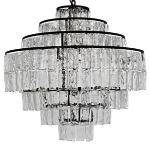 Noir Satellite Chandelier - Black Metal