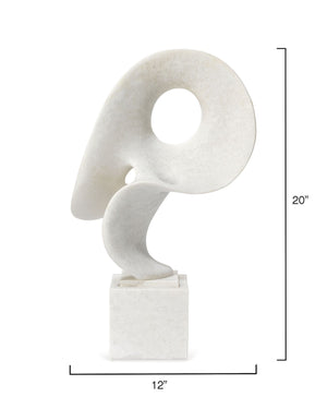 Obscure Object on Stand in Off White Resin