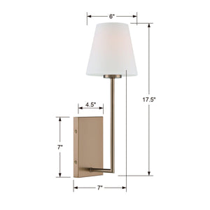 Lena 1 Light Vibrant Gold Wall Mount