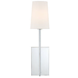 Lena 1 Light Polished Chrome Wall Mount