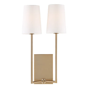 Lena 2 Light Vibrant Gold Wall Mount