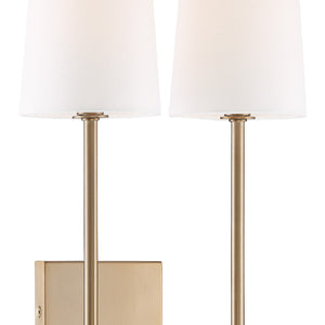 Lena 2 Light Vibrant Gold Wall Mount