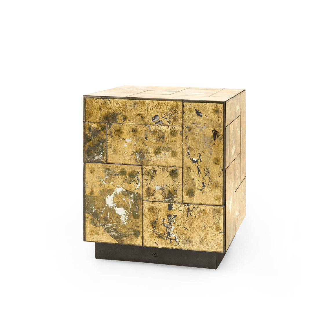 Side Table in Antique Mirror & Gold | Leger Collection | Villa & House