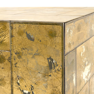 Side Table in Antique Mirror & Gold | Leger Collection | Villa & House
