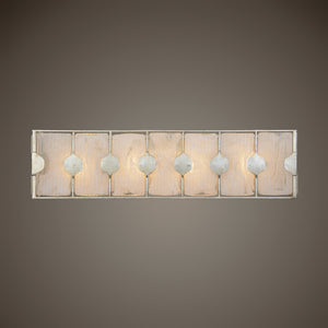Rene 4 Light Swirl Glass Vanity
