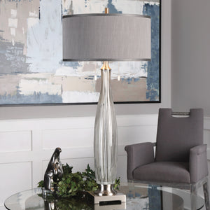 Coloma Gray Glass Table Lamp