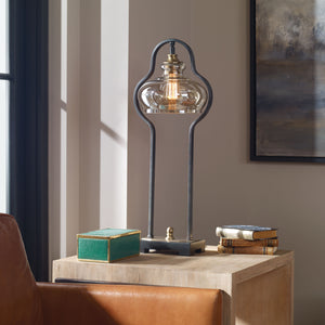 Cotulla Aged Black Desk Lamp