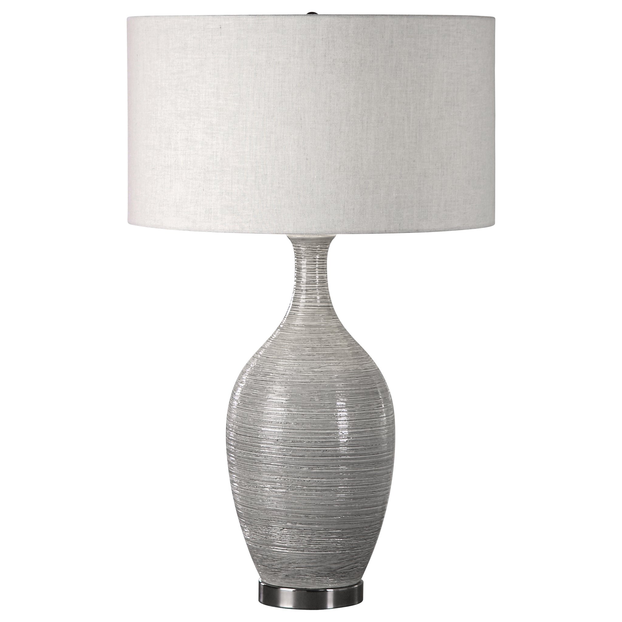 Dinah Gray Textured Table Lamp