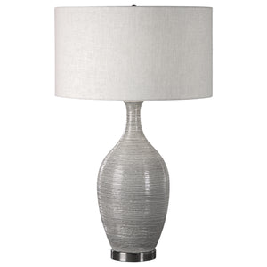 Dinah Gray Textured Table Lamp