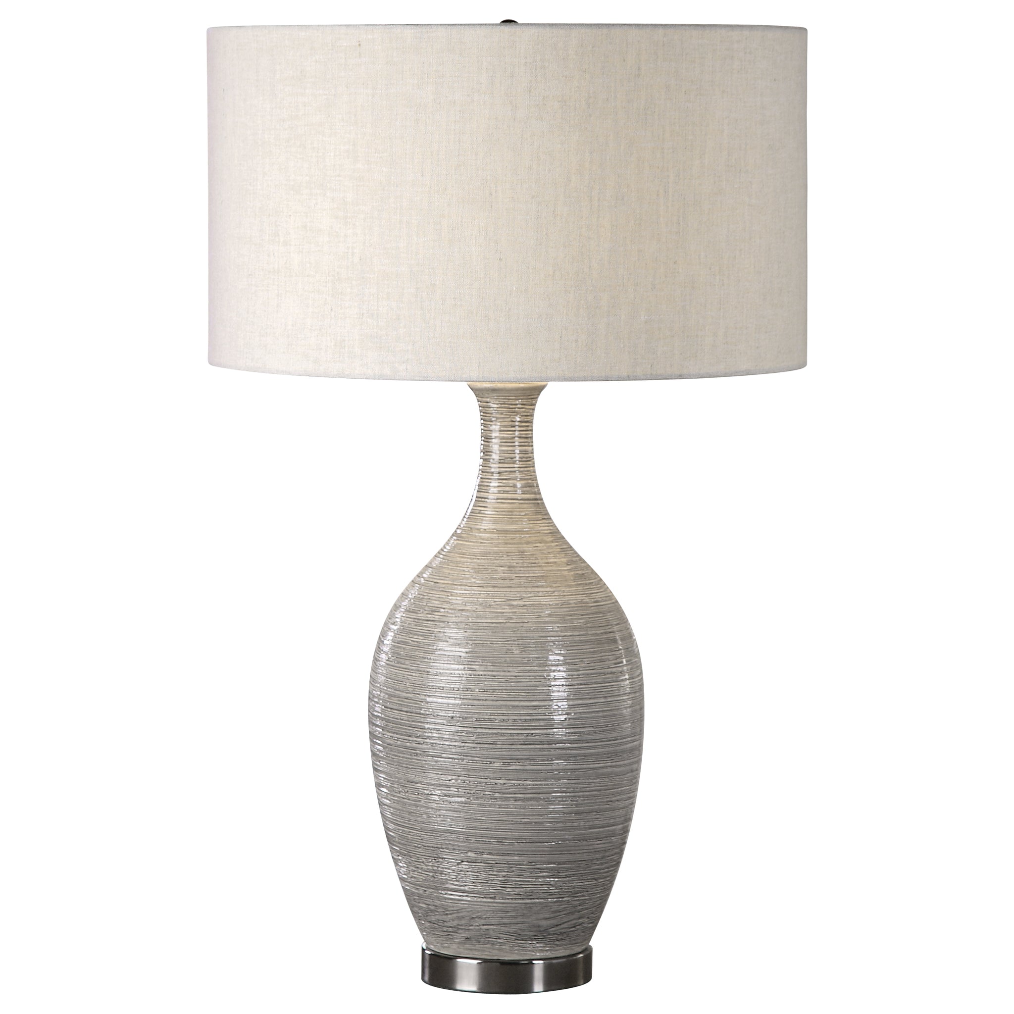 Dinah Gray Textured Table Lamp