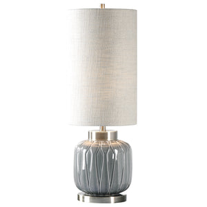 Zahlia Aged Gray Ceramic Lamp