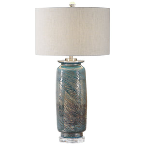 Olesya Swirl Glass Table Lamp