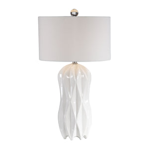 Malena Glossy White Table Lamp