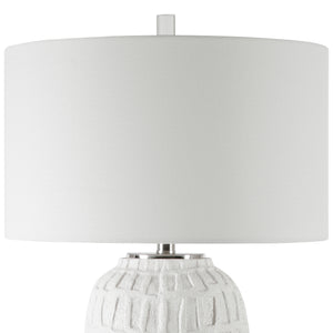 Caelina Textured White Table Lamp