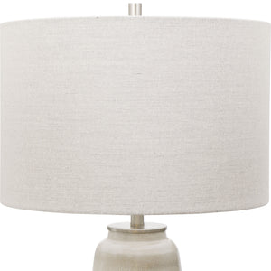 Comanche White Crackle Table Lamp