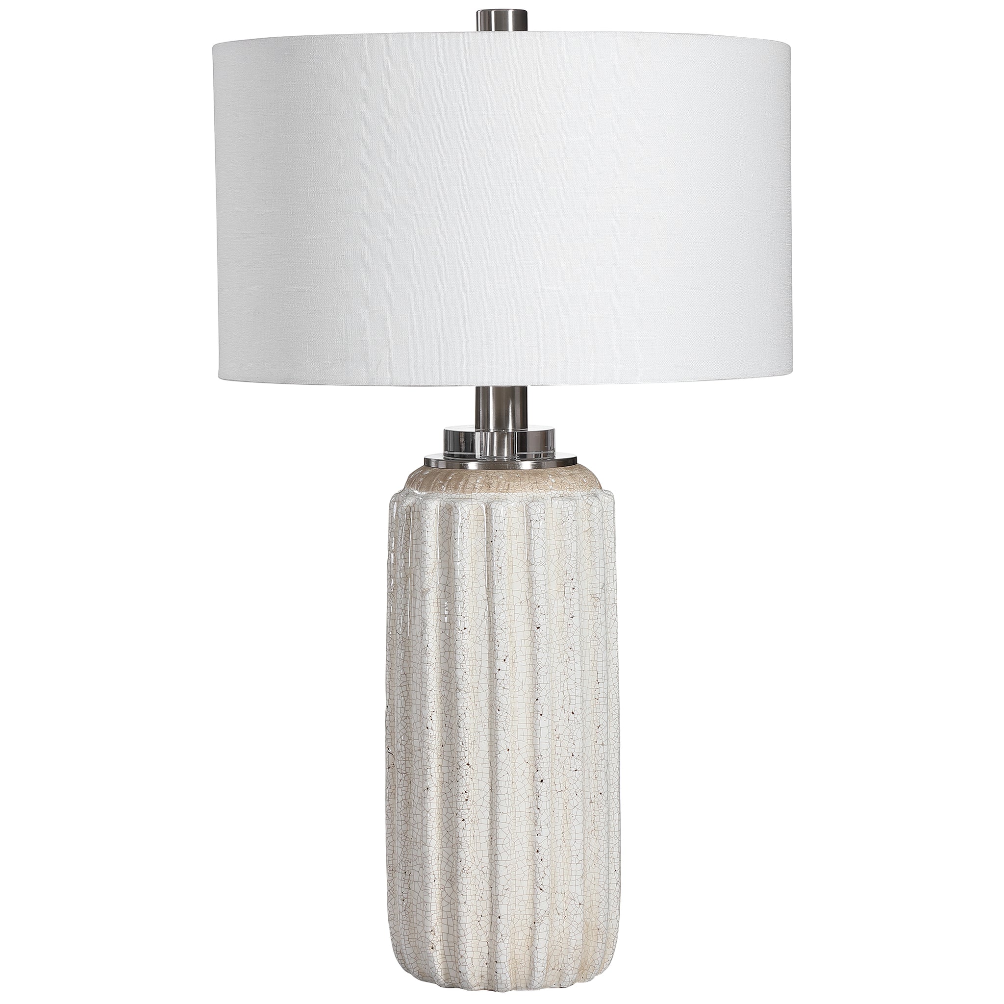 Uttermost Azariah White Crackle Table Lamp