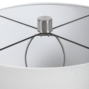 Azariah White Crackle Table Lamp