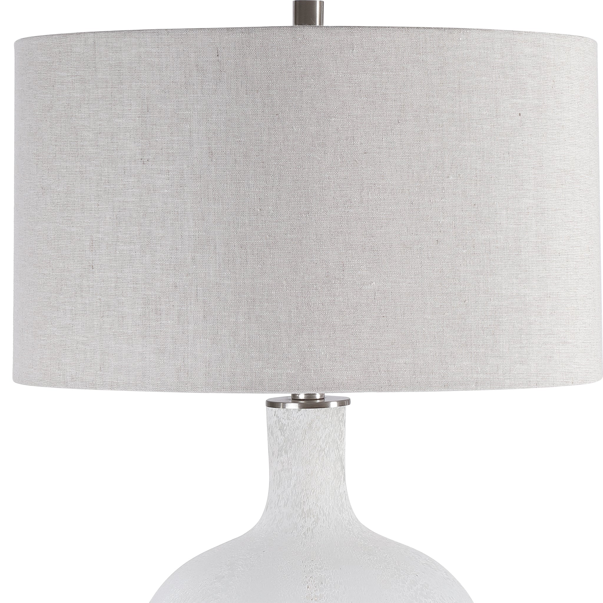 Whiteout Mottled Glass Table Lamp