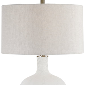 Whiteout Mottled Glass Table Lamp