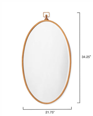 Wade Mirror - Antique Brass Metal