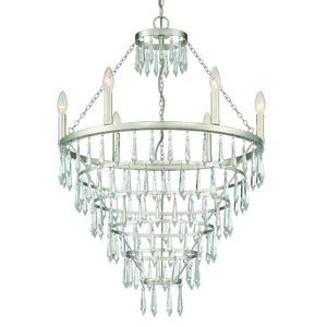 Lucille 6 Light Antique Silver Chandelier