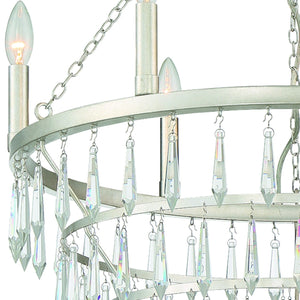 Lucille 6 Light Antique Silver Chandelier