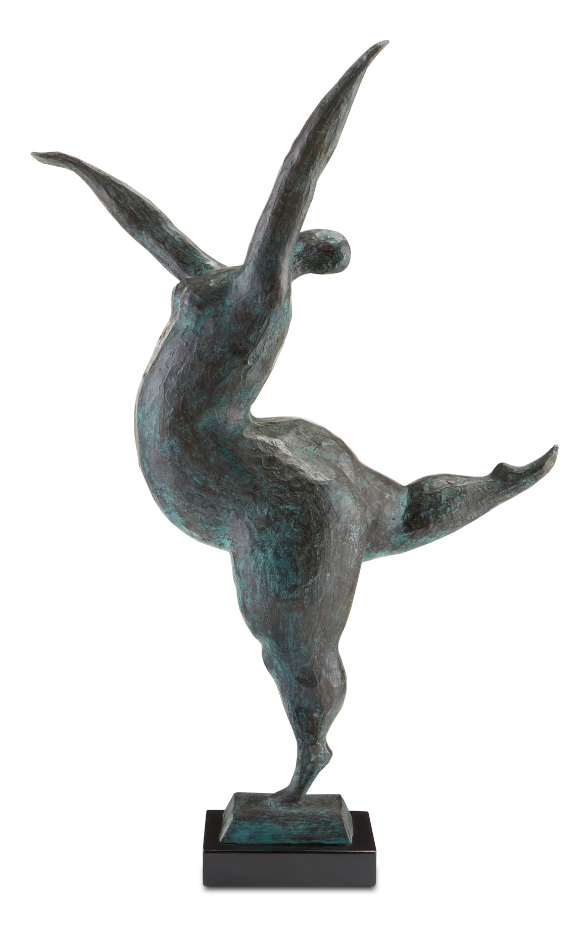Currey and Company Butterfly Ballerina Bronze - Green/Black